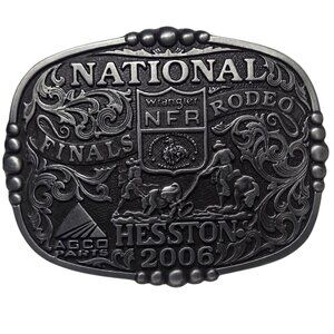 2006 NFR Belt Buckle National Finals Rodeo Team Roping Cowboy Wrangler Ropers